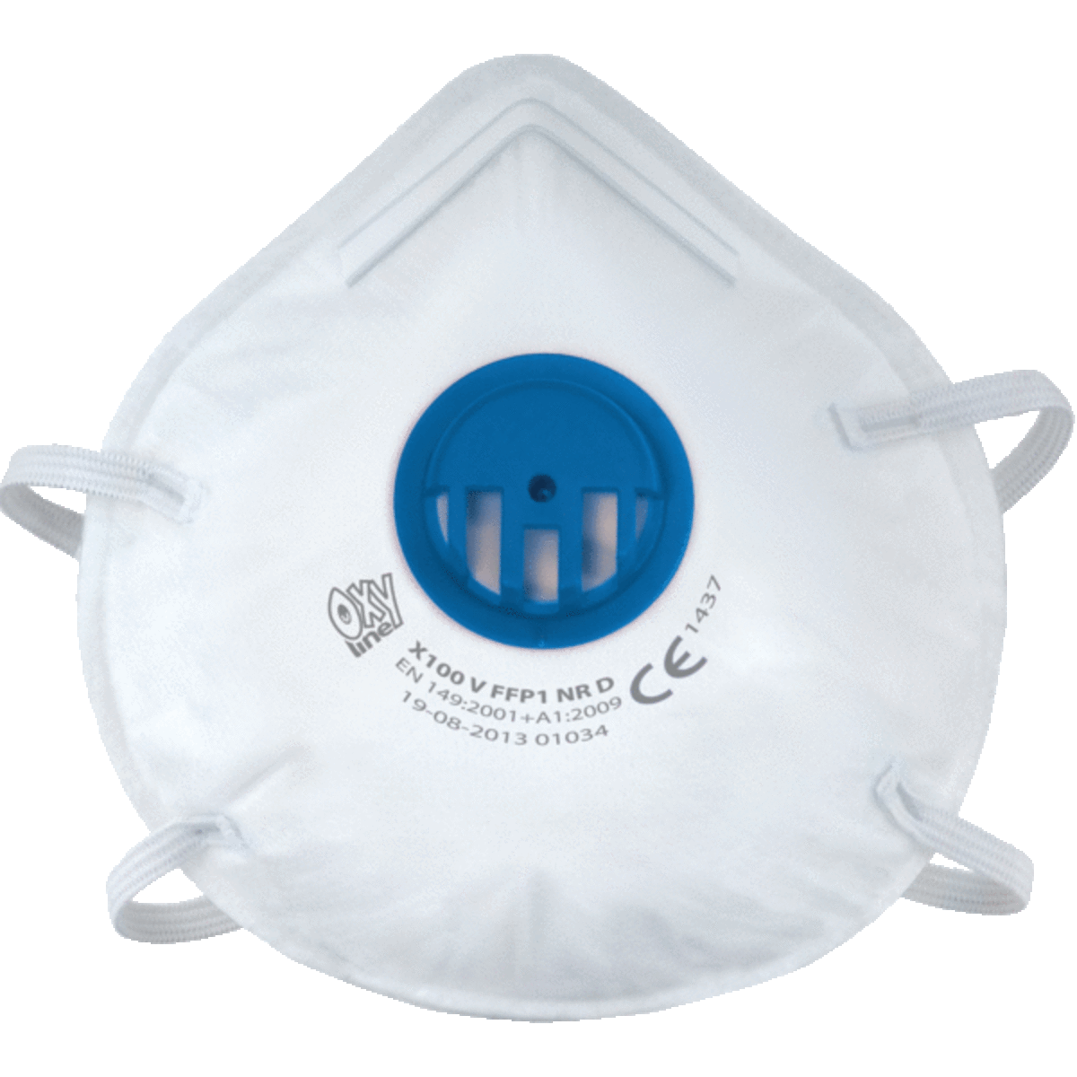 Boîte de 10 masques respiratoires à coque et valve FFP1