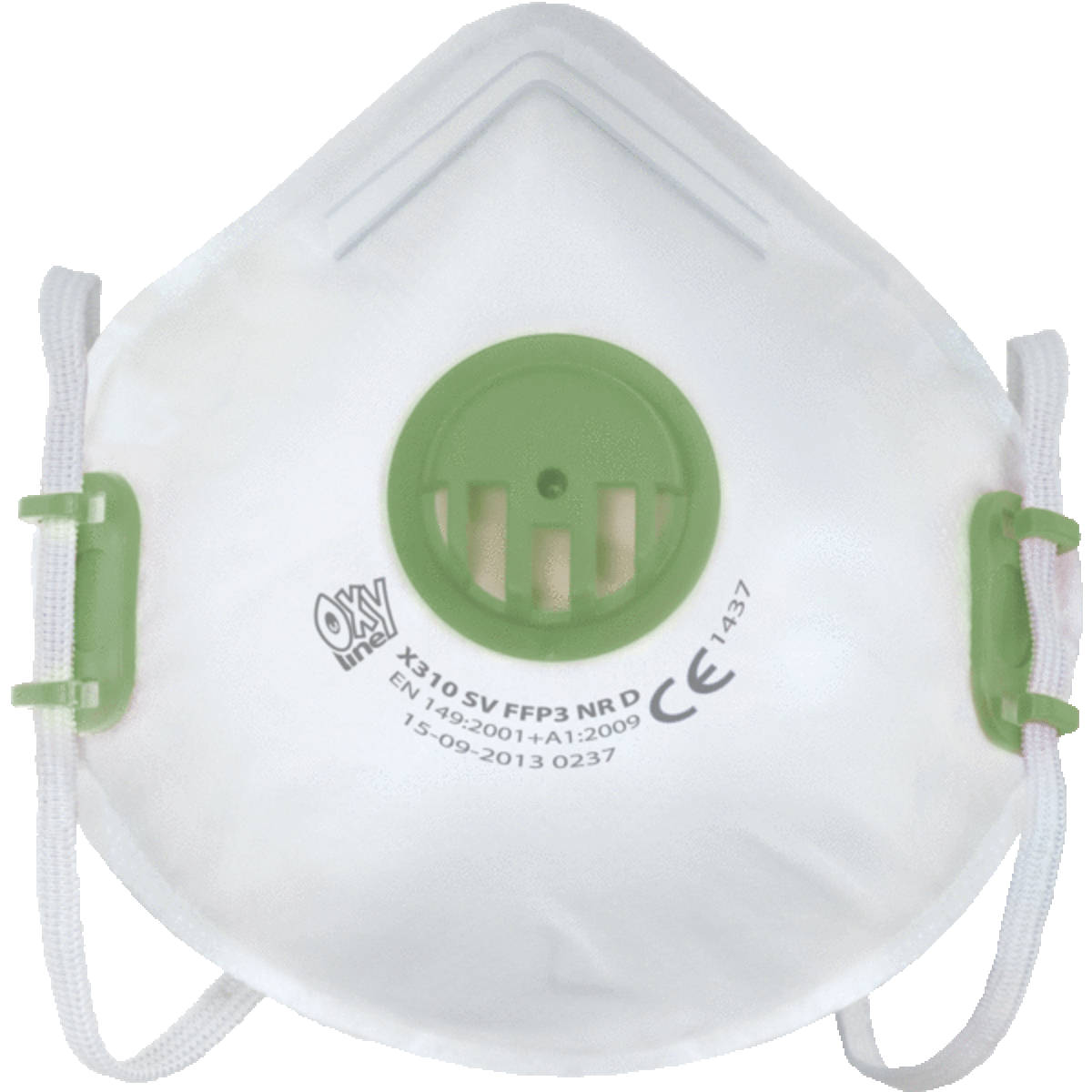 Boîte de 5 masques respiratoires à coque et valve FFP3