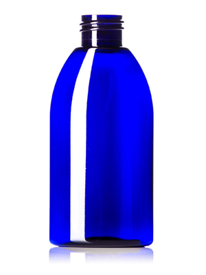 Bouteille en plastique 4 oz Cobalt Blue PET Capri Oval Bottle 24-410