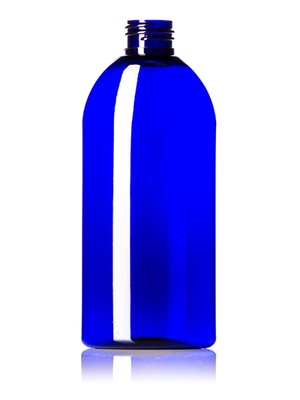 Bouteille en plastique 8 oz Cobalt Blue PET Capri Oval Bottle 24-410