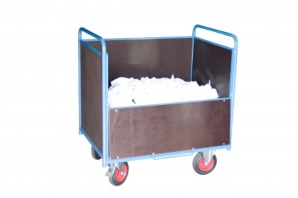 Chariot conteneur 500 kg habillage bois