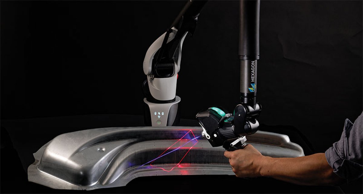 Hexagon Manufacturing lance son scanner laser 3D RS6 pour l'Absolute Arm 7 axes