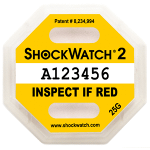 Indicateur de choc Shockwatch 2 de Tilt Import 