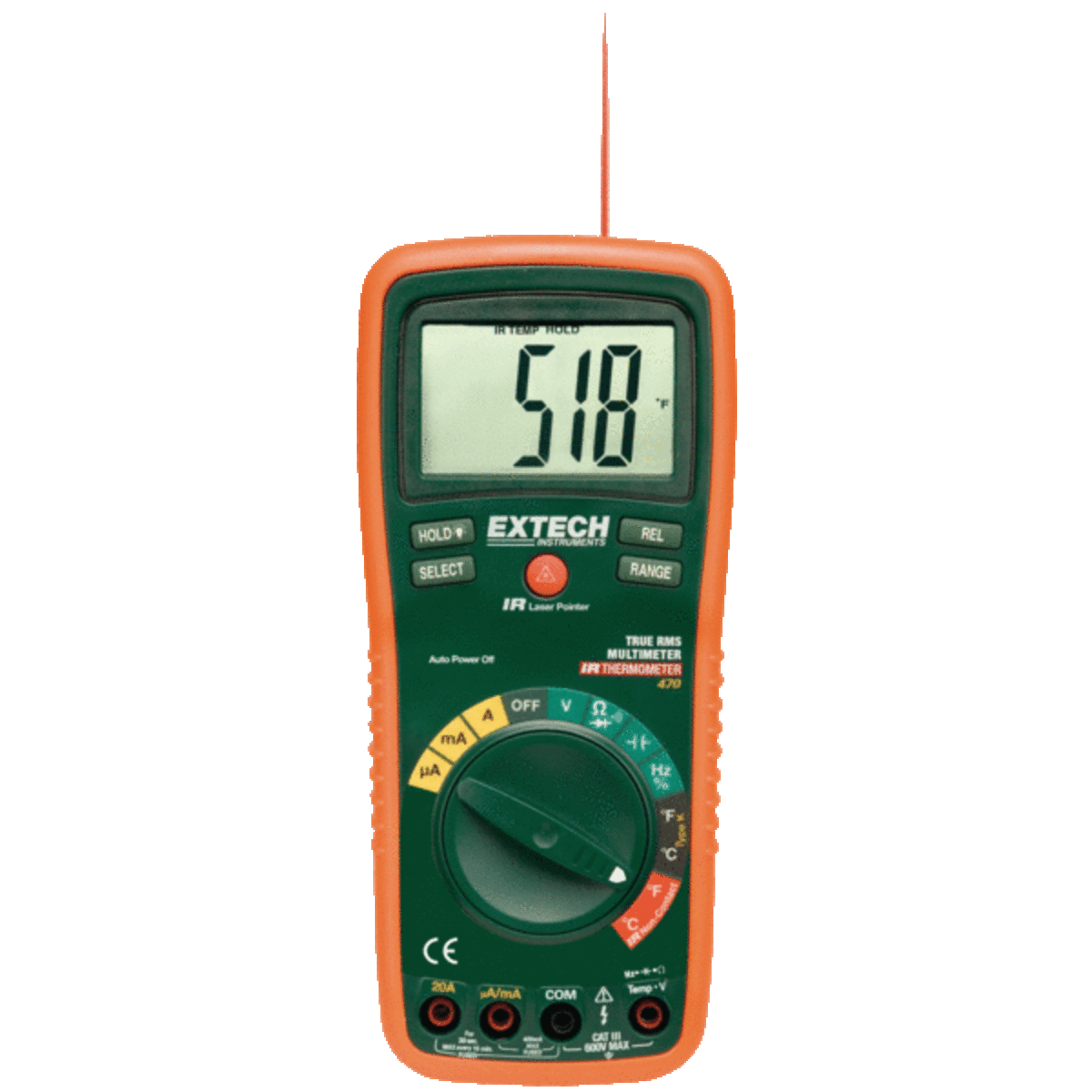 Multimètre numériques avec fonction thermomètre intégré EXTECH EX 470A