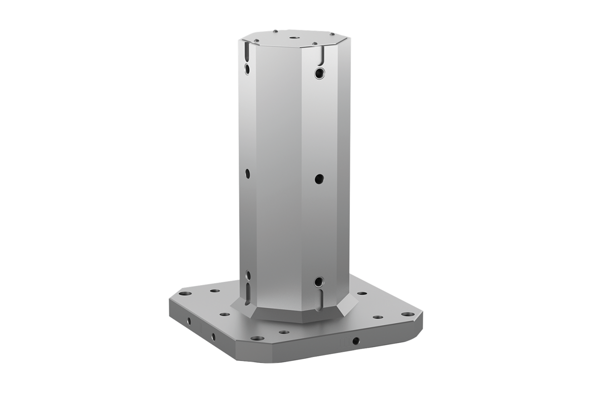 Tours de serrage en fonte grise à 4 faces